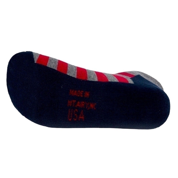 NWT MADE HERE University No Show Ankle Grey/Red Cotton Socks Unisex Socks, L/XL - Picture 4 of 6